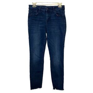 Old Navy Rockstar Women Super Skinny Ankle Jeans 8 Raw Hem 25.5" Inseam Mid Rise